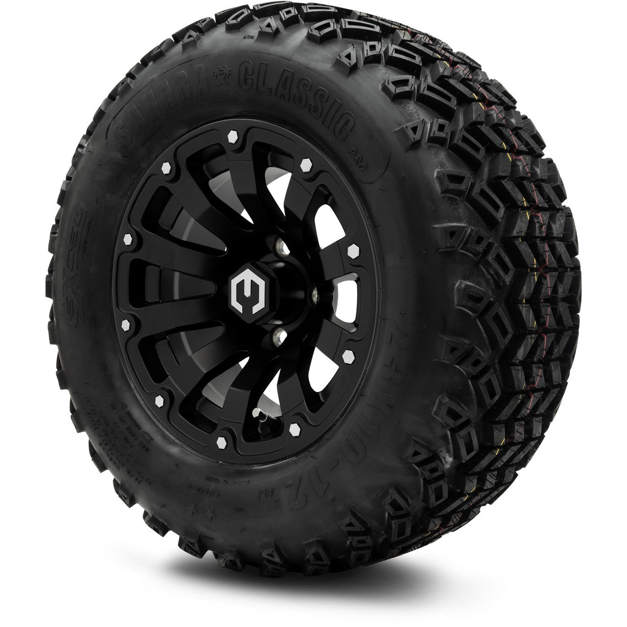 MODZ® 12" Bomber Matte Black - Lifted Tires and Wheels Combo