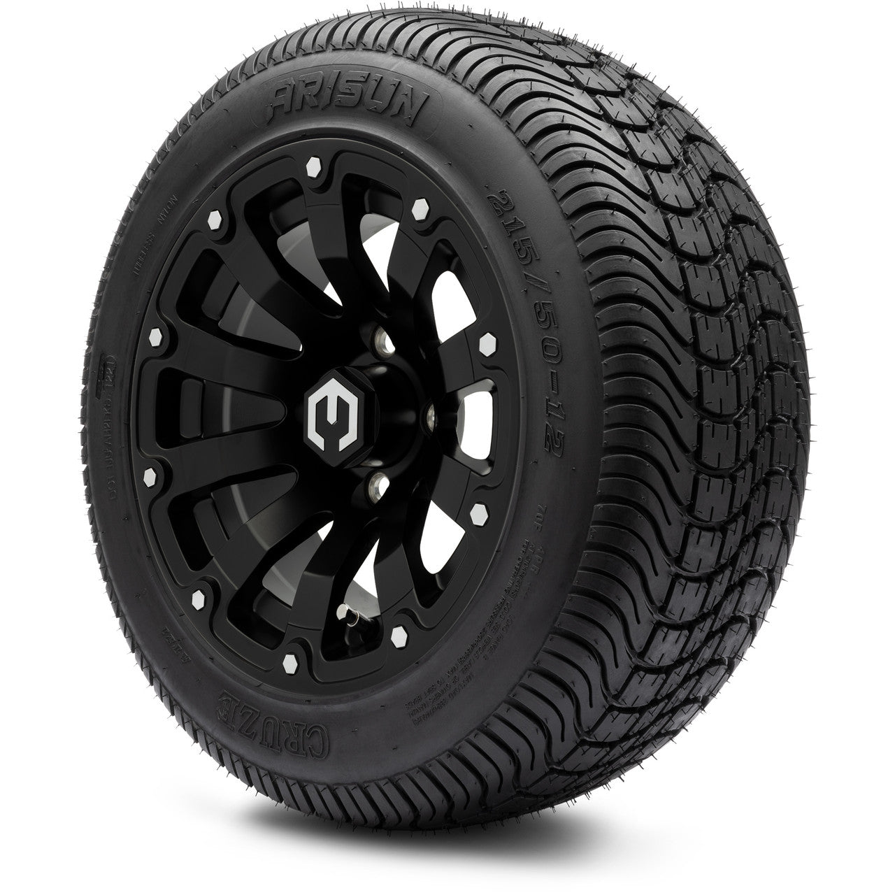 MODZ® 12" Bomber Matte Black - LowPro Tires and Wheels Combo