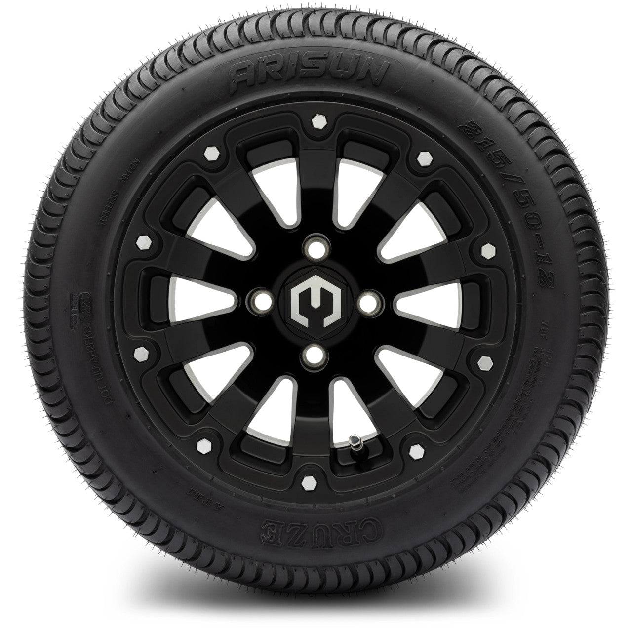 MODZ® 12" Bomber Matte Black - LowPro Tires and Wheels Combo