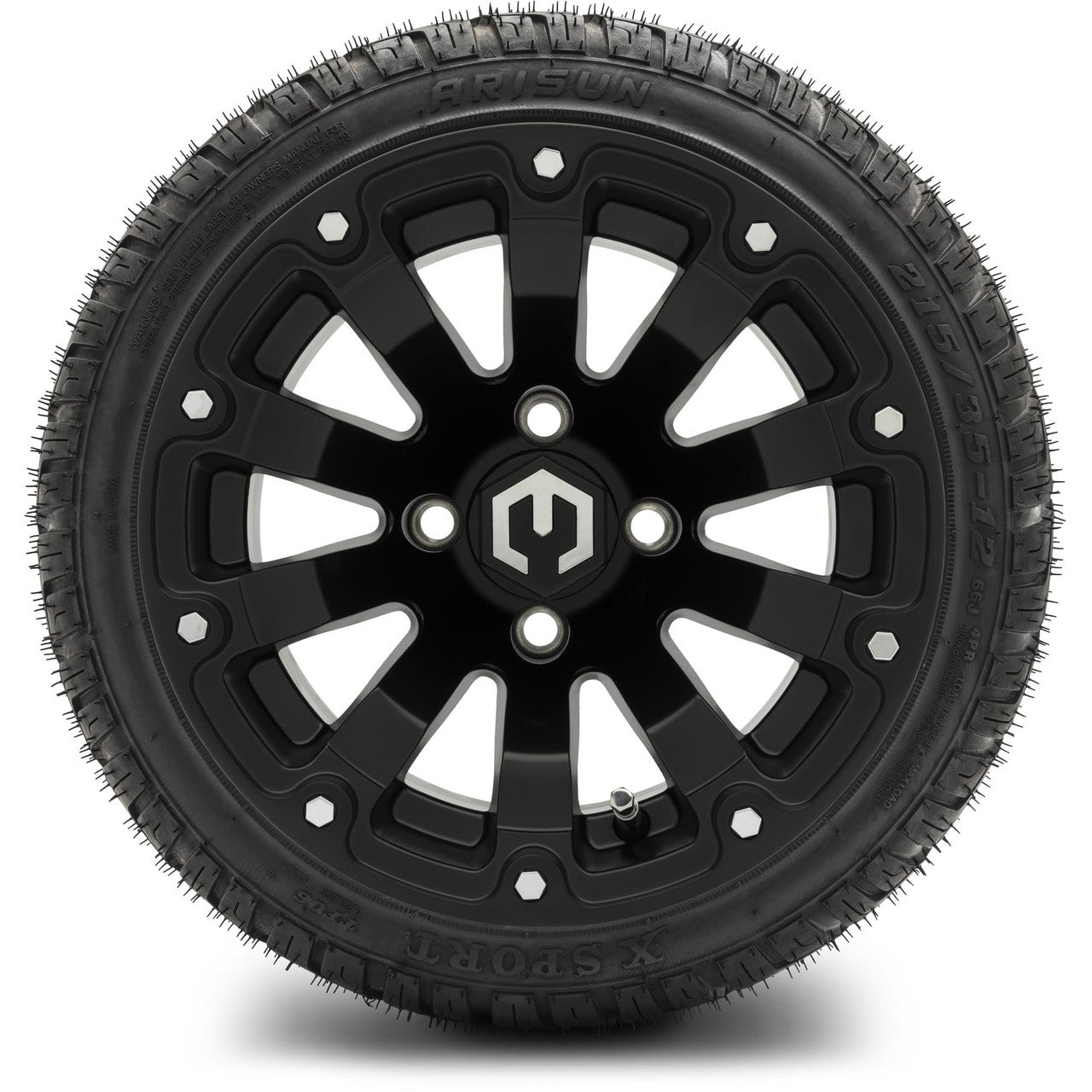MODZ® 12" Bomber Matte Black - LowPro Tires and Wheels Combo