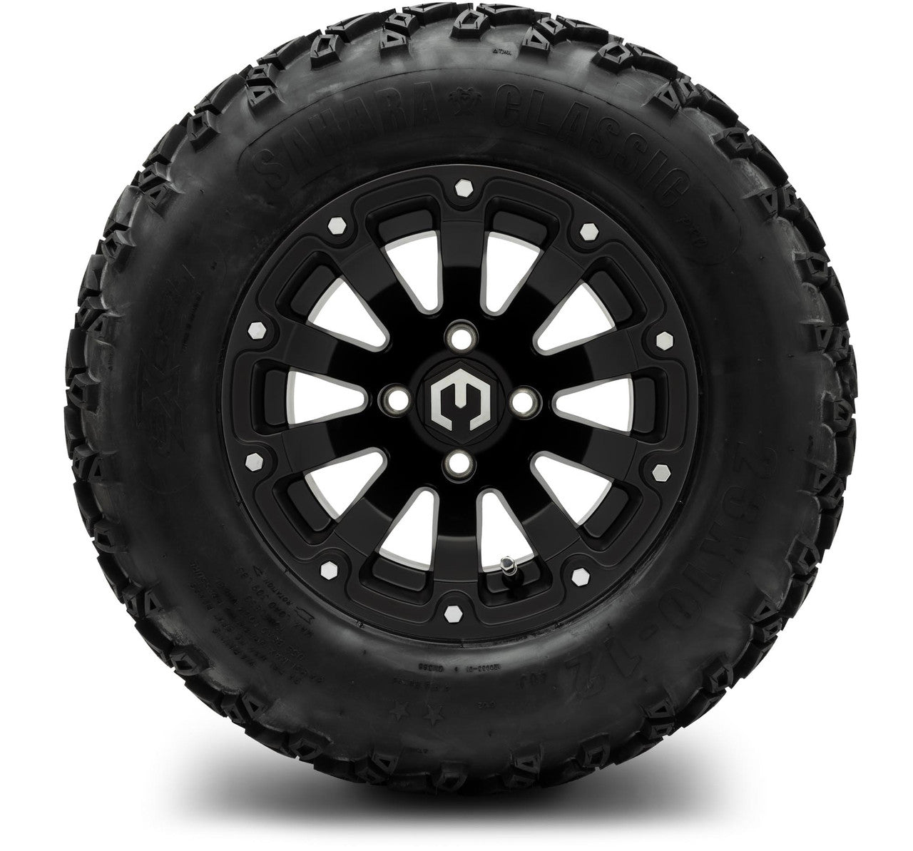 MODZ® 12" Bomber Matte Black - Lifted Tires and Wheels Combo