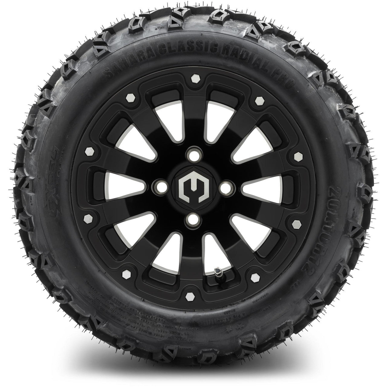 MODZ® 12" Bomber Matte Black - Lifted Tires and Wheels Combo