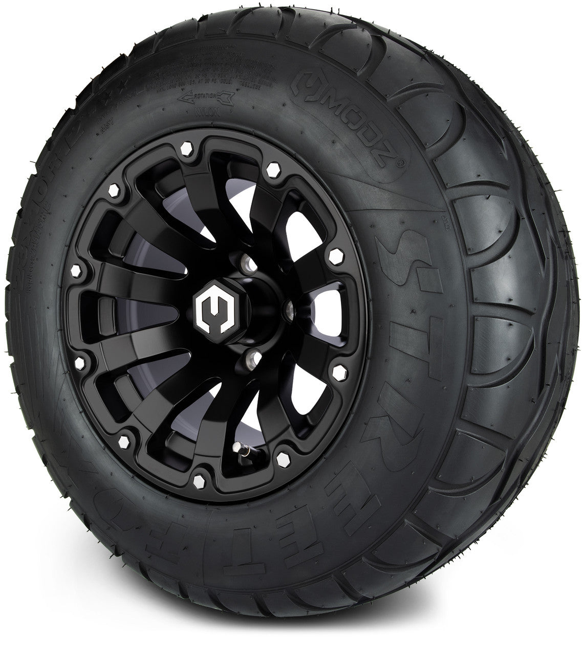 MODZ® 12" Bomber Matte Black - Lifted Tires and Wheels Combo