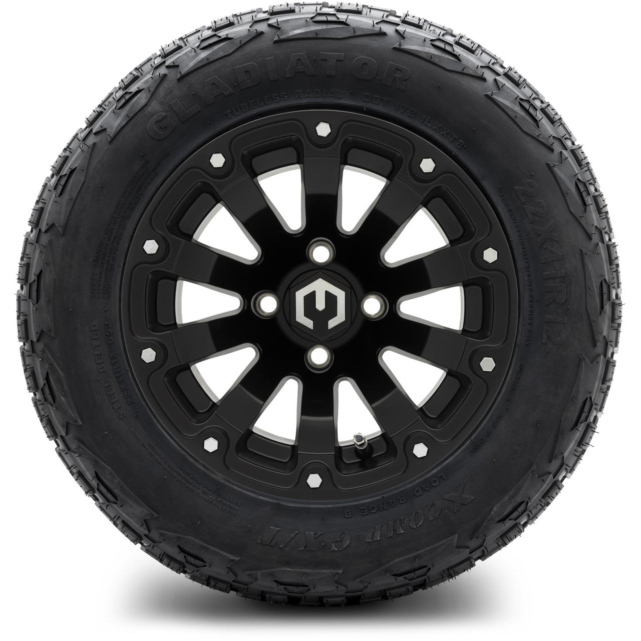 MODZ® 12" Bomber Matte Black - Lifted Tires and Wheels Combo