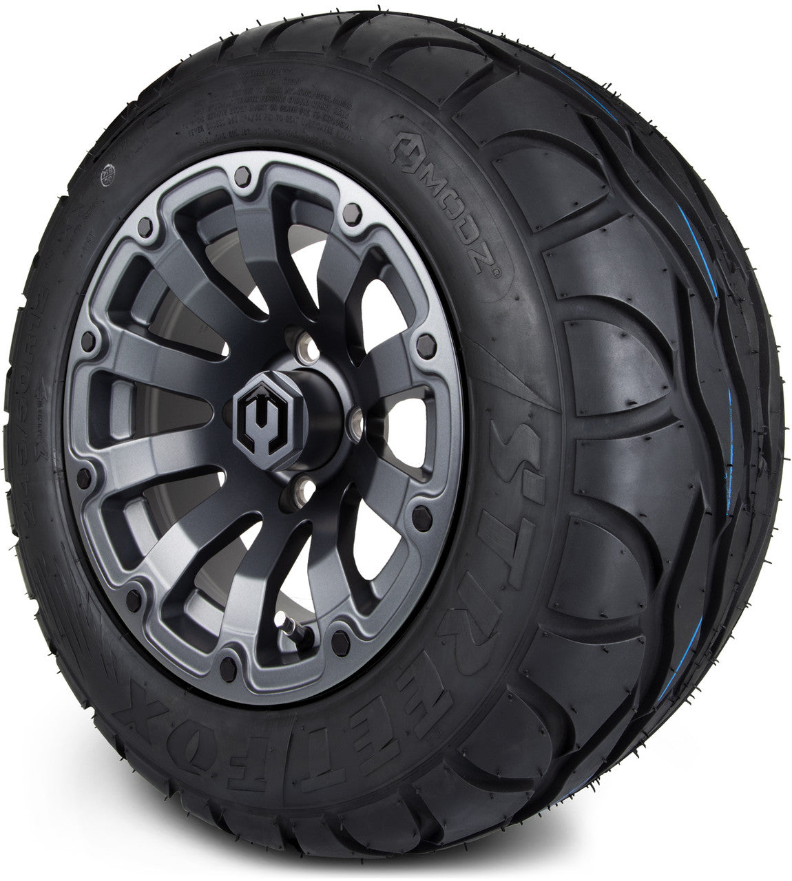 MODZ® 12" Bomber Matte Gunmetal - LowPro Tires and Wheels Combo