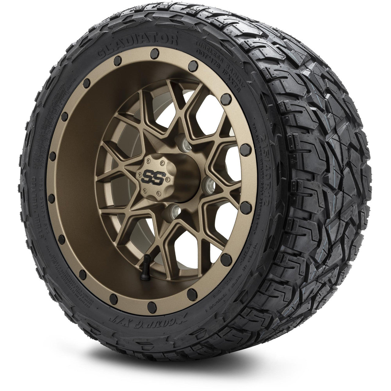 MODZ® 12" Vortex Matte Bronze - LowPro Tires and Wheels Combo