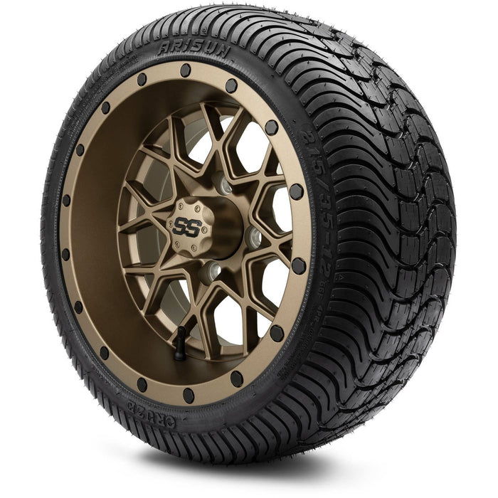 MODZ® 12" Vortex Matte Bronze - LowPro Tires and Wheels Combo