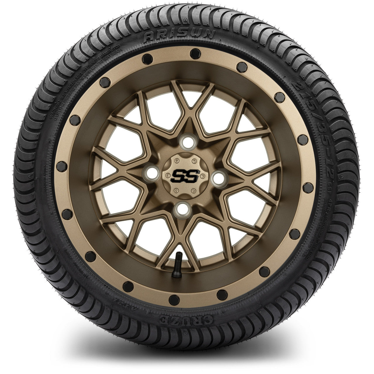 MODZ® 12" Vortex Matte Bronze - LowPro Tires and Wheels Combo