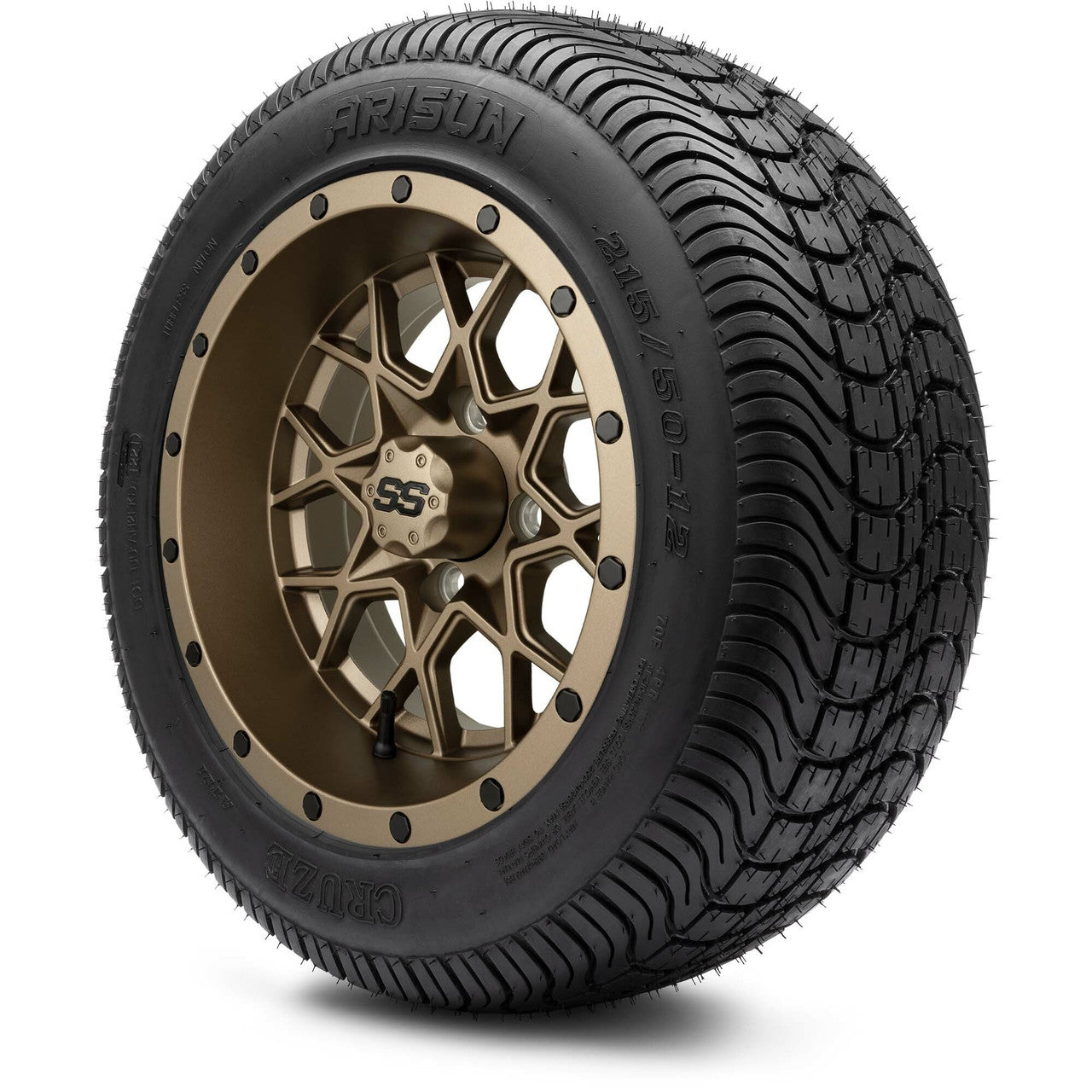 MODZ® 12" Vortex Matte Bronze - LowPro Tires and Wheels Combo