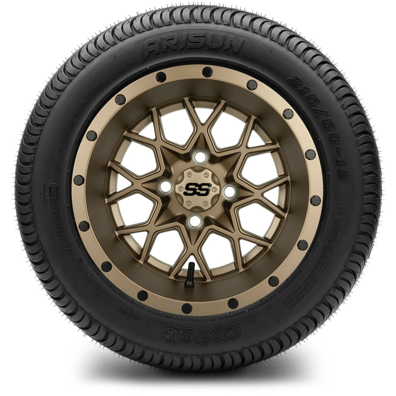 MODZ® 12" Vortex Matte Bronze - LowPro Tires and Wheels Combo