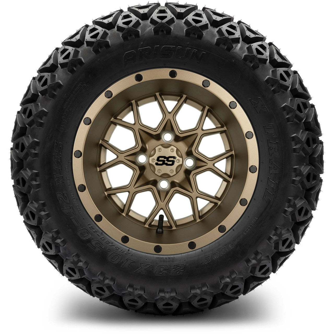 MODZ® 12" Vortex Matte Bronze - Lifted Tires and Wheels Combo