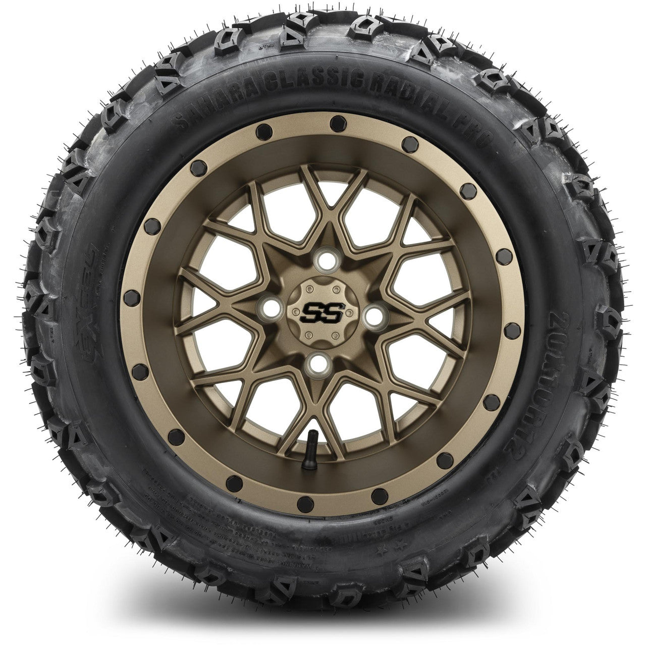 MODZ® 12" Vortex Matte Bronze - Lifted Tires and Wheels Combo
