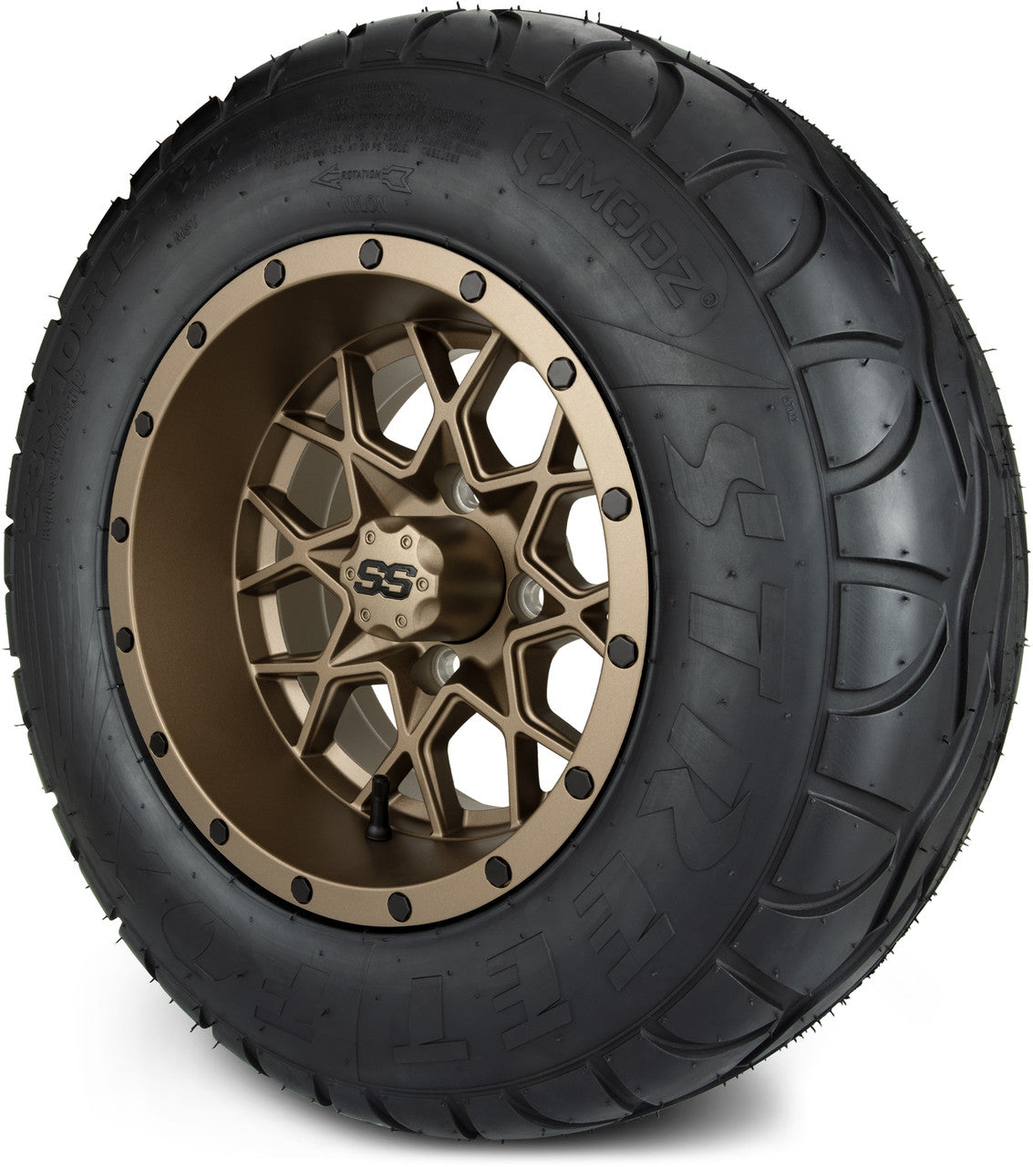 MODZ® 12" Vortex Matte Bronze - Lifted Tires and Wheels Combo