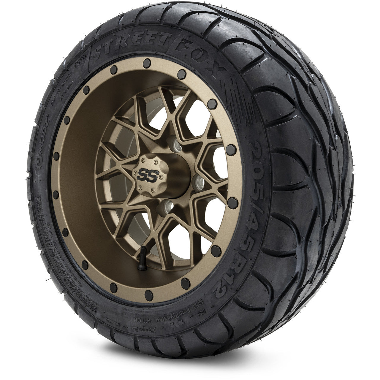 MODZ® 12" Vortex Matte Bronze - LowPro Tires and Wheels Combo
