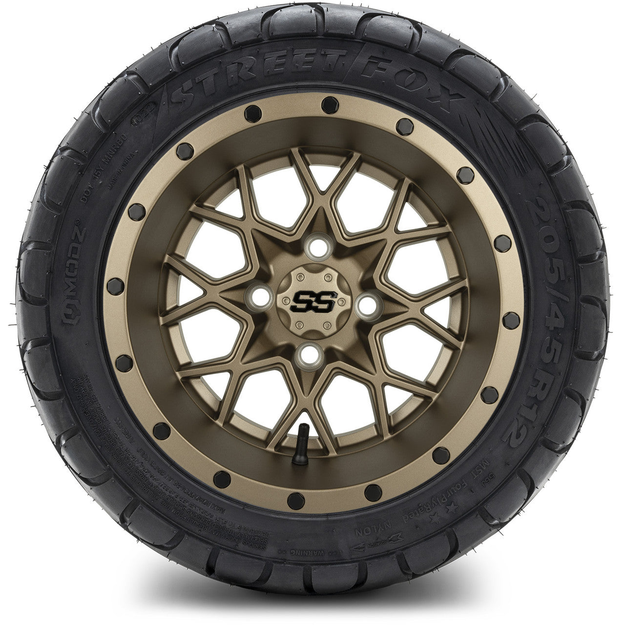 MODZ® 12" Vortex Matte Bronze - LowPro Tires and Wheels Combo