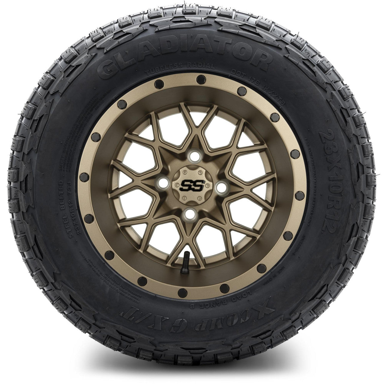 MODZ® 12" Vortex Matte Bronze - Lifted Tires and Wheels Combo