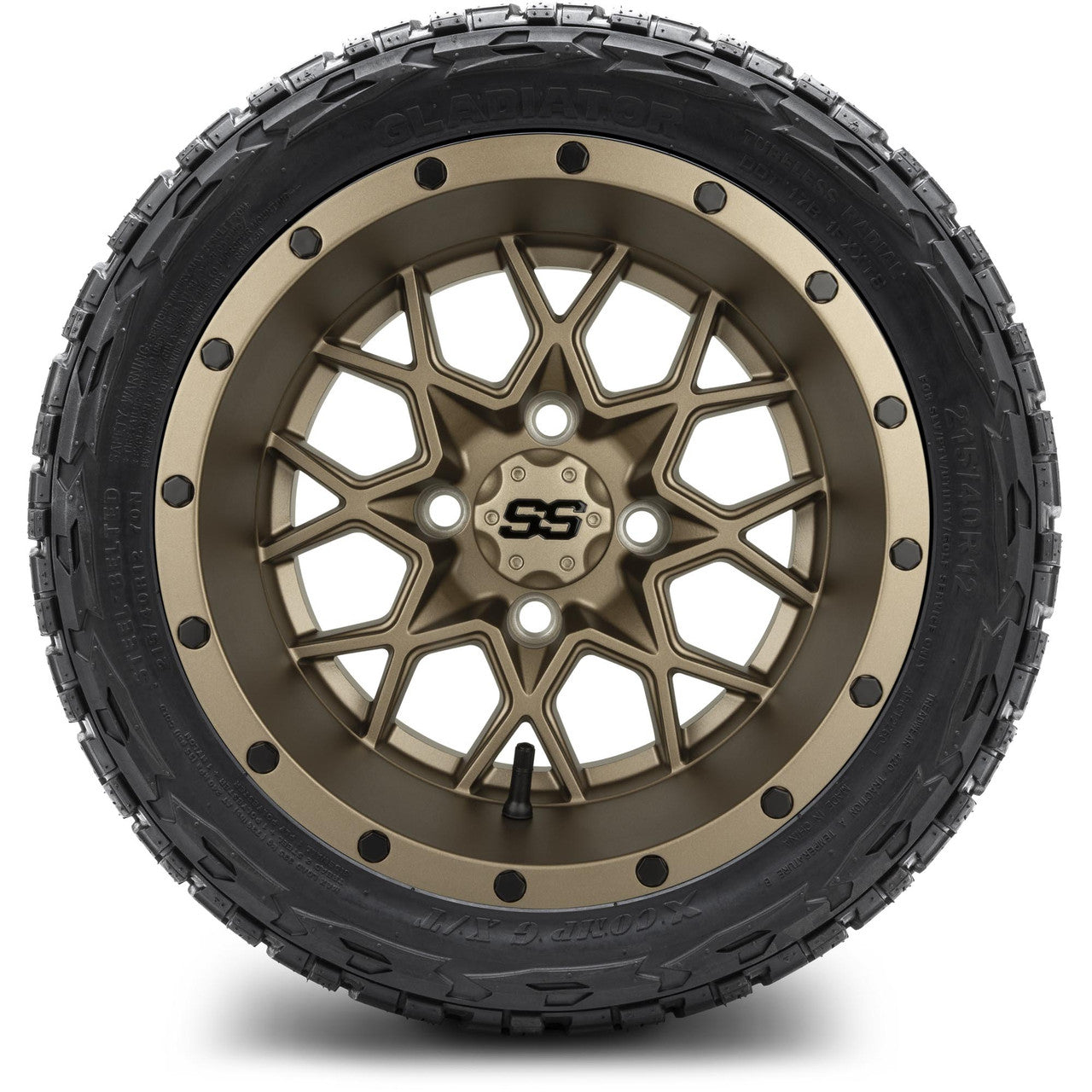 MODZ® 12" Vortex Matte Bronze - LowPro Tires and Wheels Combo