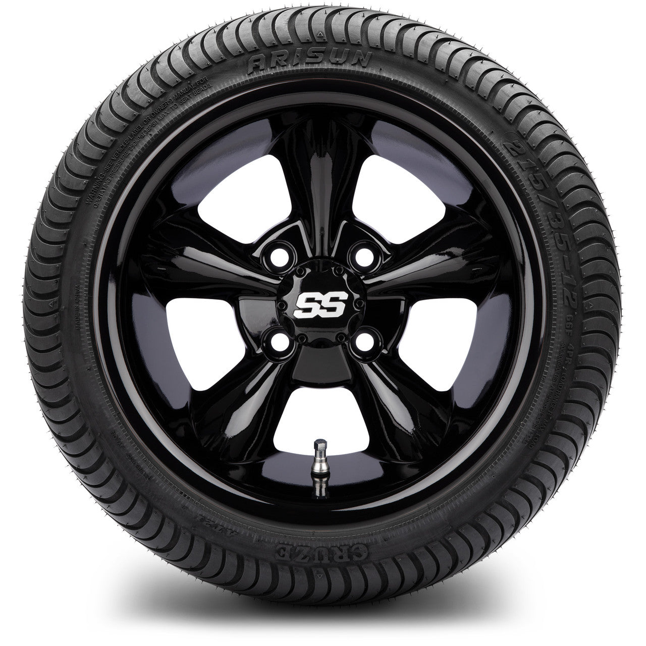 MODZ® 12" Godfather Glossy Black - LowPro Tires and Wheels Combo