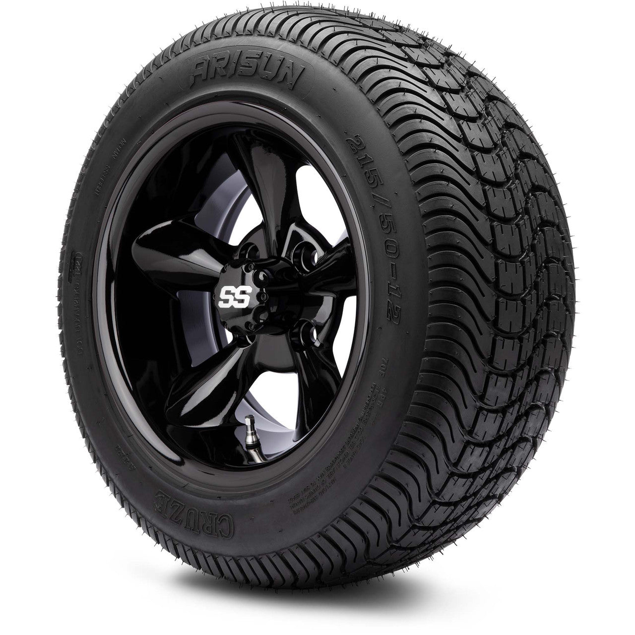 MODZ® 12" Godfather Glossy Black - LowPro Tires and Wheels Combo