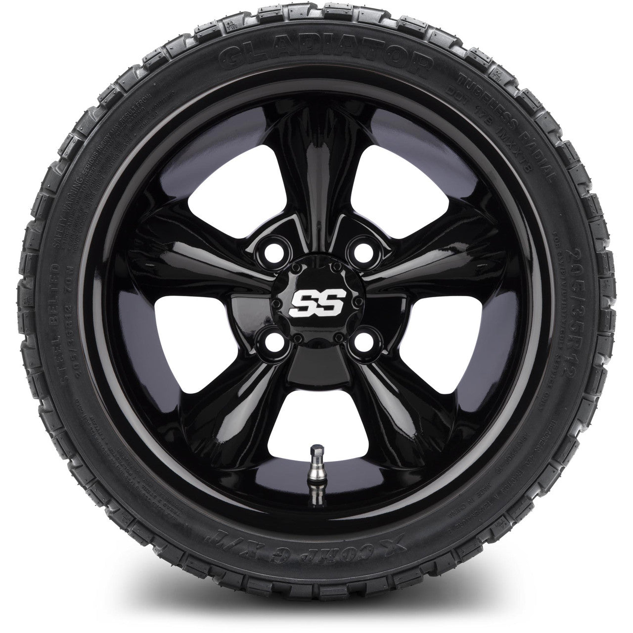 MODZ® 12" Godfather Glossy Black - LowPro Tires and Wheels Combo