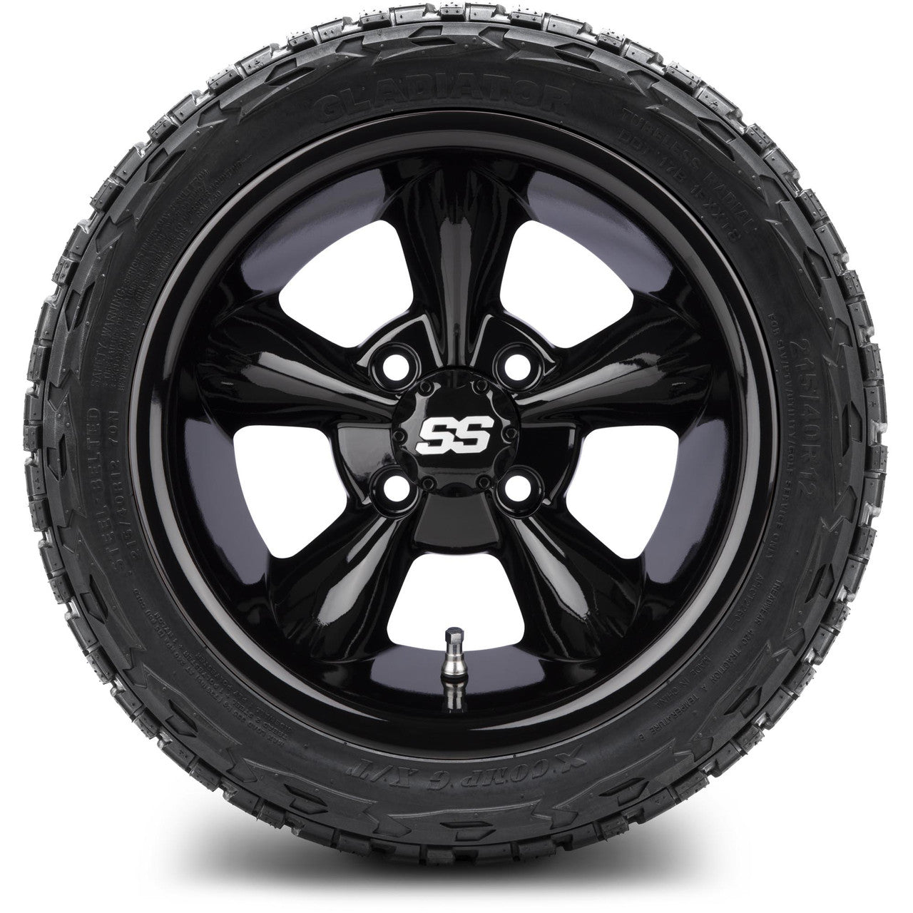 MODZ® 12" Godfather Glossy Black - LowPro Tires and Wheels Combo