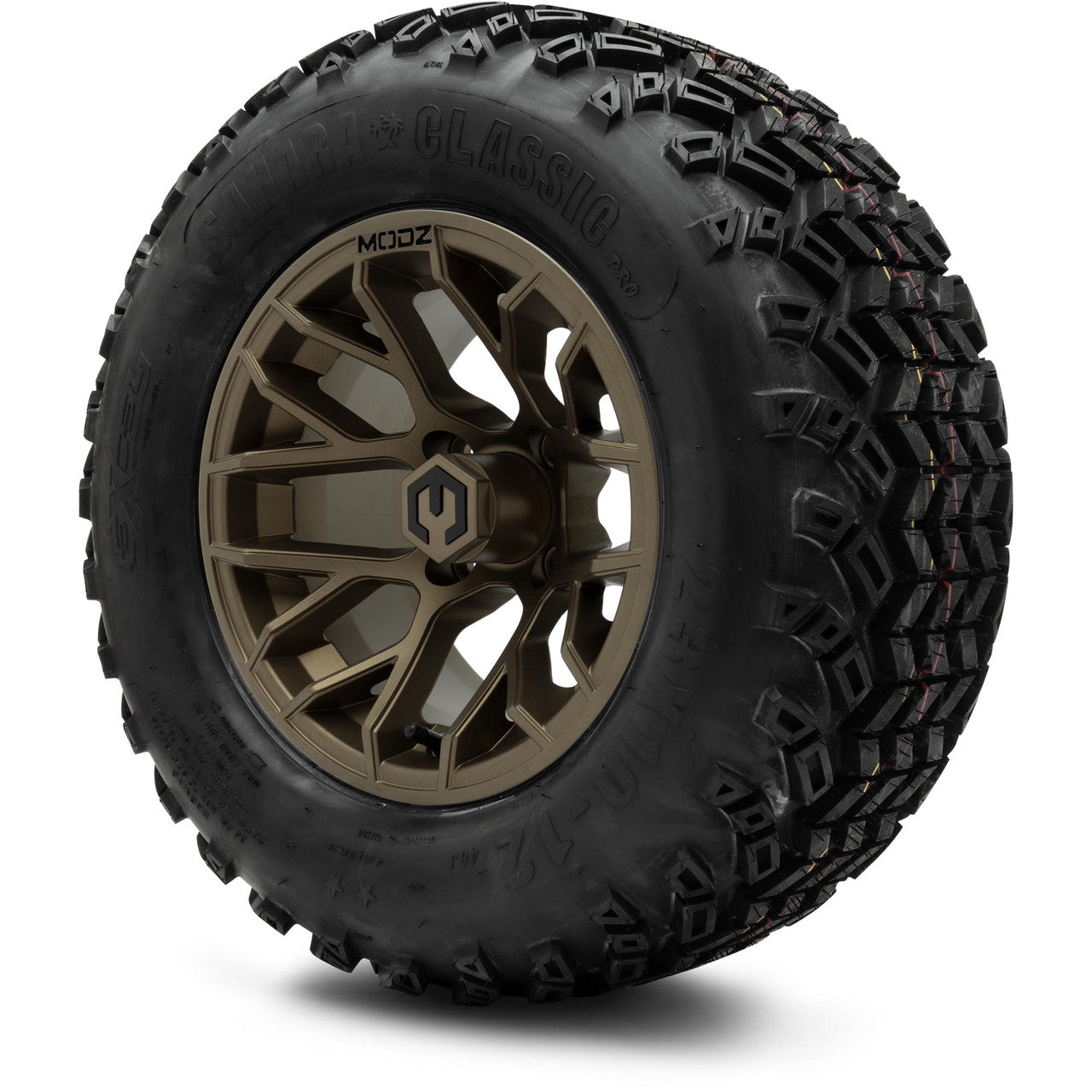 MODZ® 12" Matrix Matte Bronze - Lifted Tires and Wheels Combo