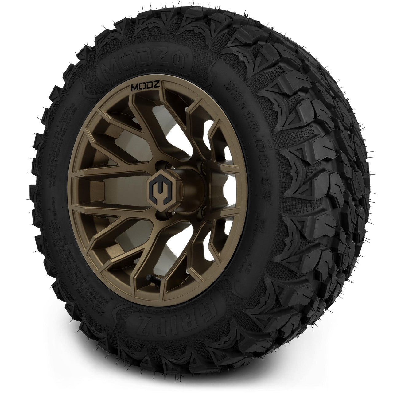 MODZ® 12" Matrix Matte Bronze - Lifted Tires and Wheels Combo