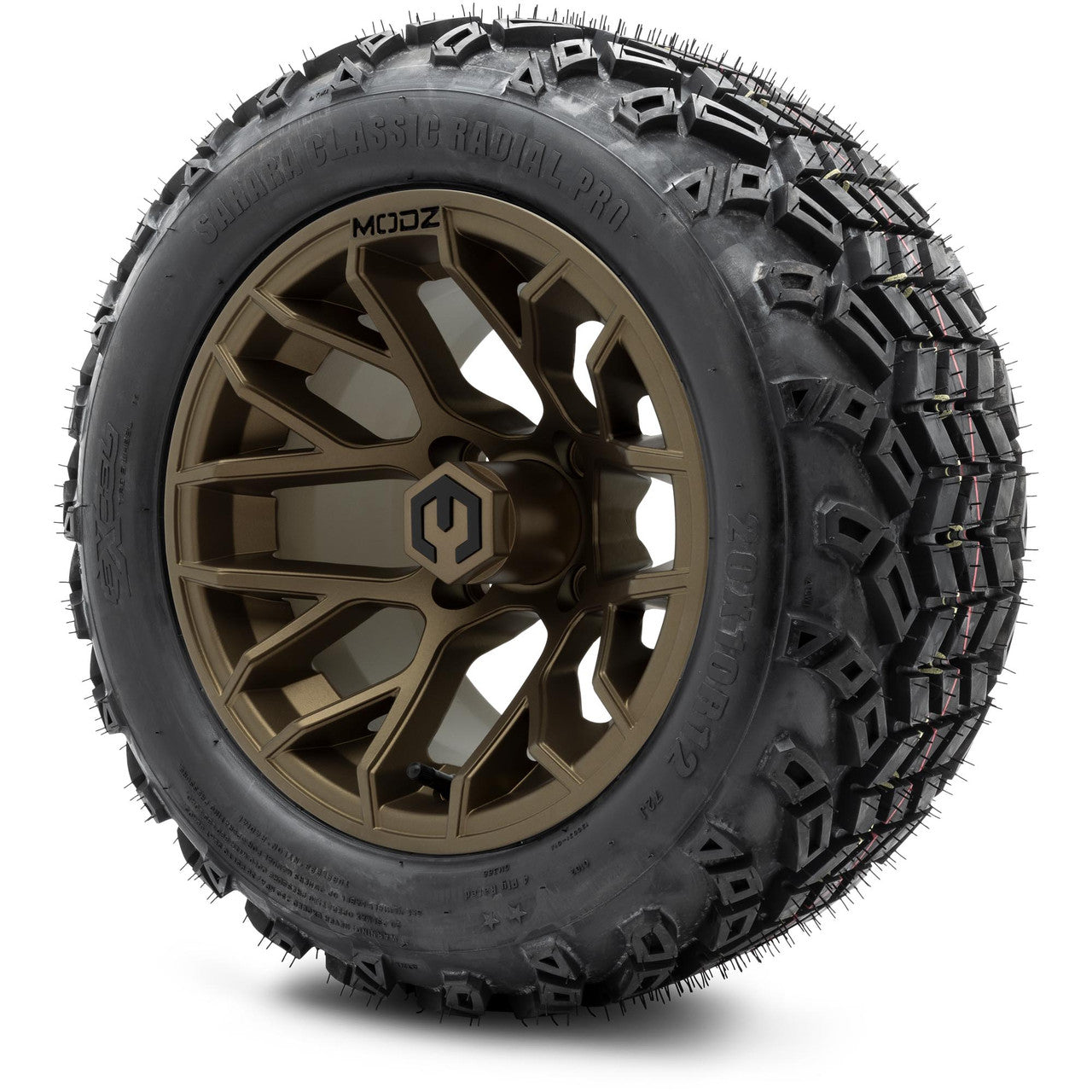 MODZ® 12" Matrix Matte Bronze - Lifted Tires and Wheels Combo