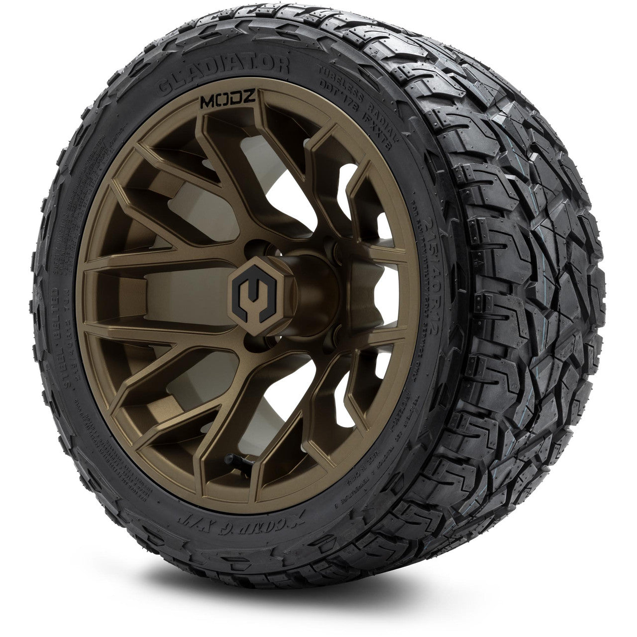 MODZ® 12" Matrix Matte Bronze - LowPro Tires and Wheels Combo