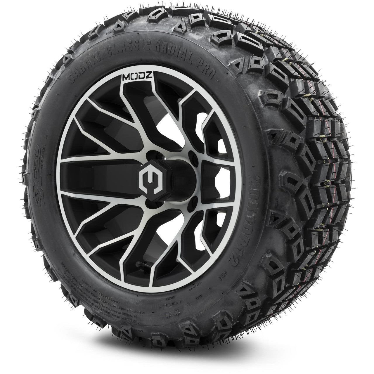 MODZ® 12" Matrix Machined Matte Black - Lifted Tires and Wheels Combo