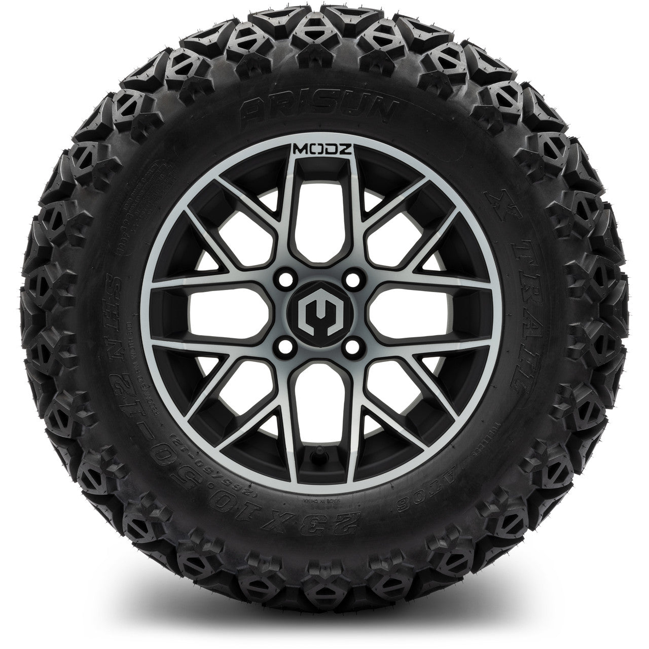 MODZ® 12" Matrix Machined Matte Black - Lifted Tires and Wheels Combo