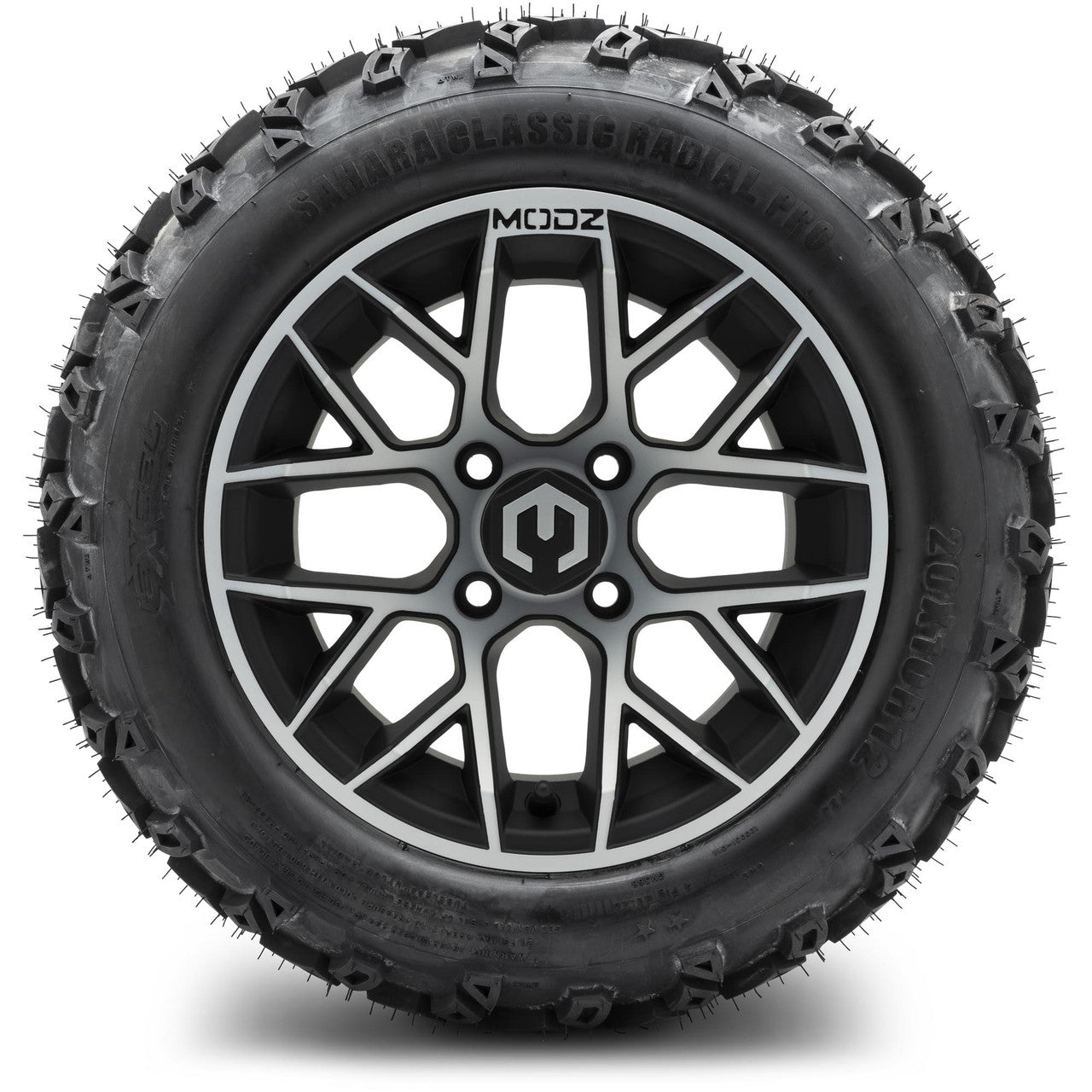 MODZ® 12" Matrix Machined Matte Black - Lifted Tires and Wheels Combo