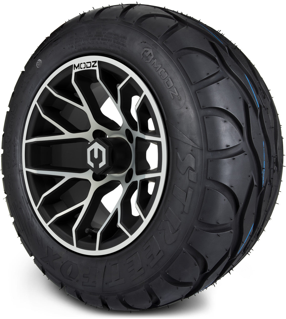 MODZ® 12" Matrix Machined Matte Black - LowPro Tires and Wheels Combo