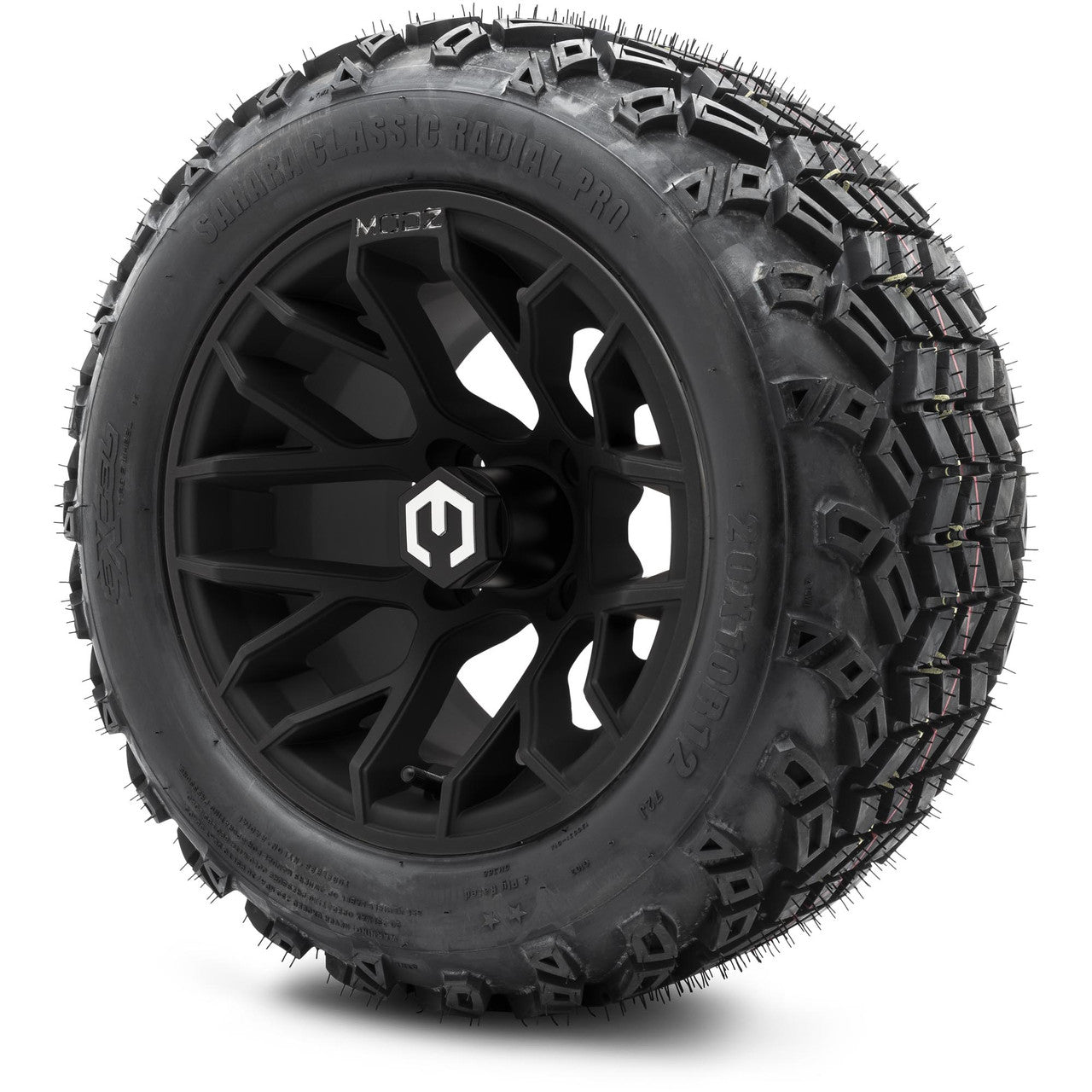 MODZ® 12" Matrix Matte Black - Lifted Tires and Wheels Combo