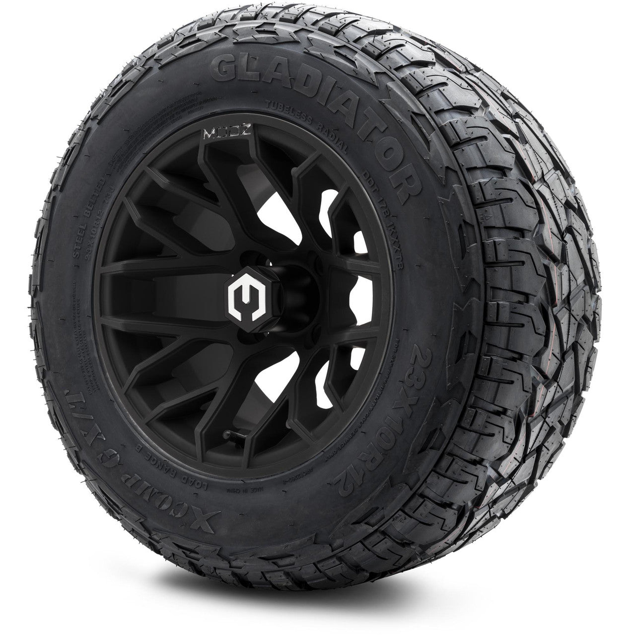 MODZ® 12" Matrix Matte Black - Lifted Tires and Wheels Combo