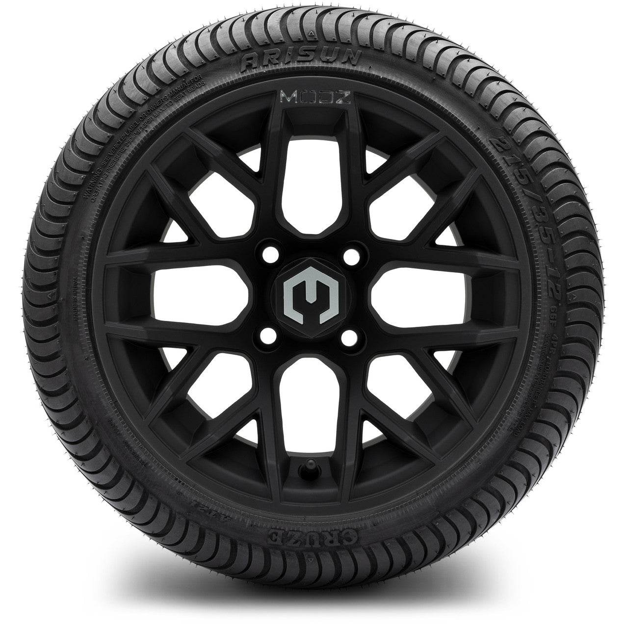 MODZ® 12" Matrix Matte Black - LowPro Tires and Wheels Combo
