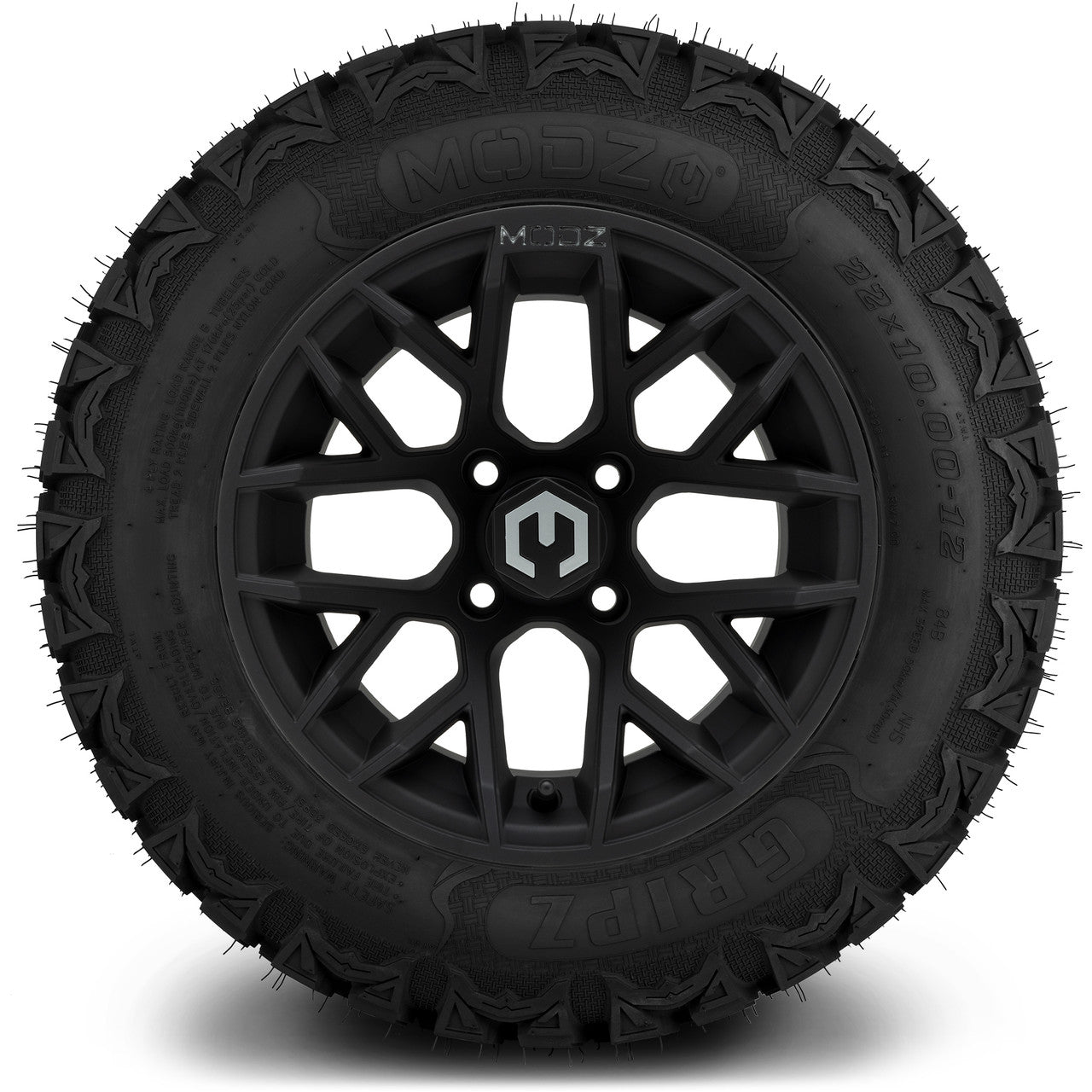 MODZ® 12" Matrix Matte Black - Lifted Tires and Wheels Combo