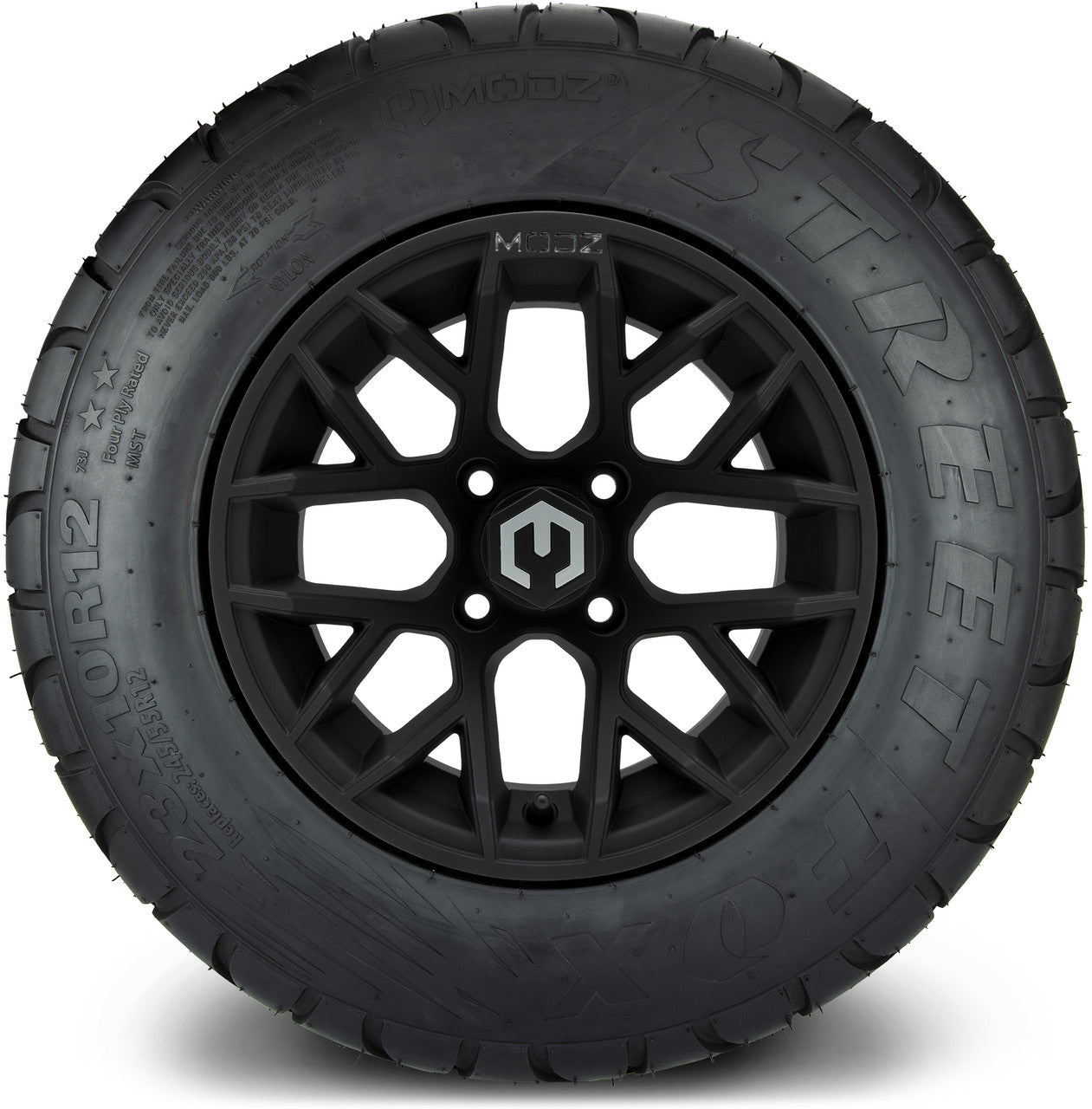 MODZ® 12" Matrix Matte Black - Lifted Tires and Wheels Combo