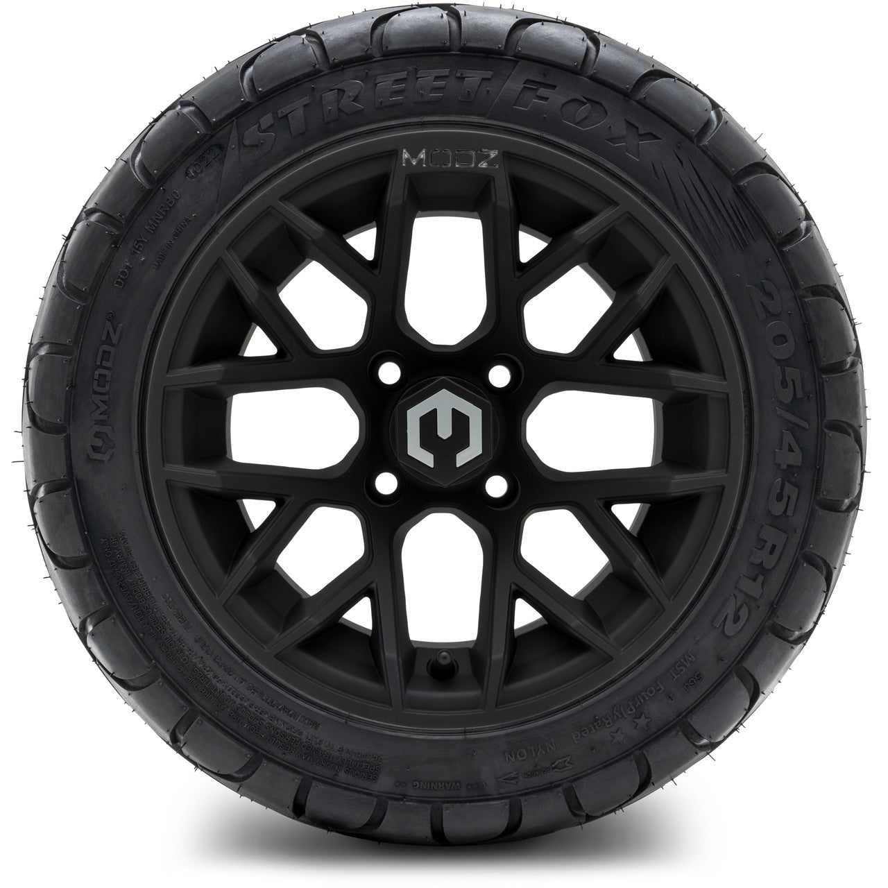 MODZ® 12" Matrix Matte Black - LowPro Tires and Wheels Combo