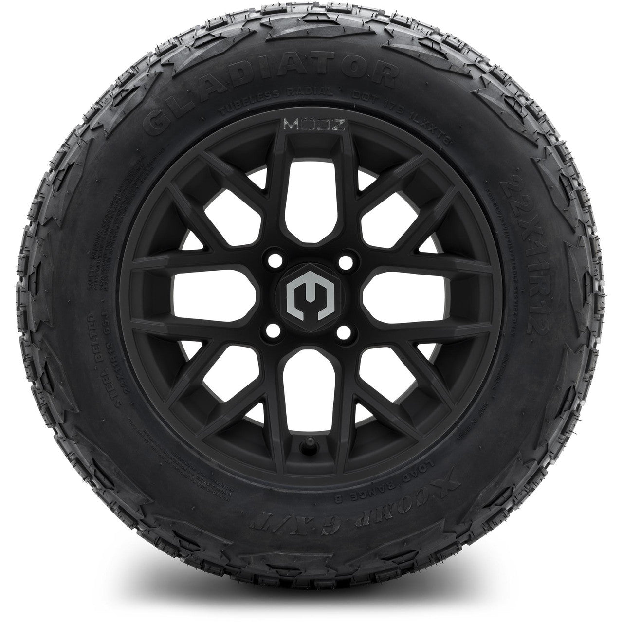 MODZ® 12" Matrix Matte Black - Lifted Tires and Wheels Combo