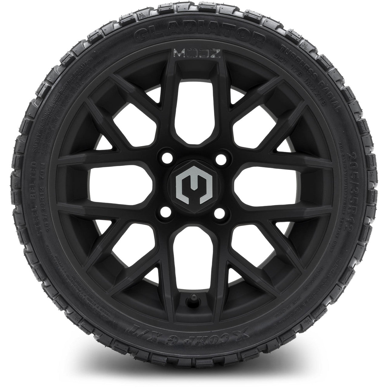 MODZ® 12" Matrix Matte Black - LowPro Tires and Wheels Combo