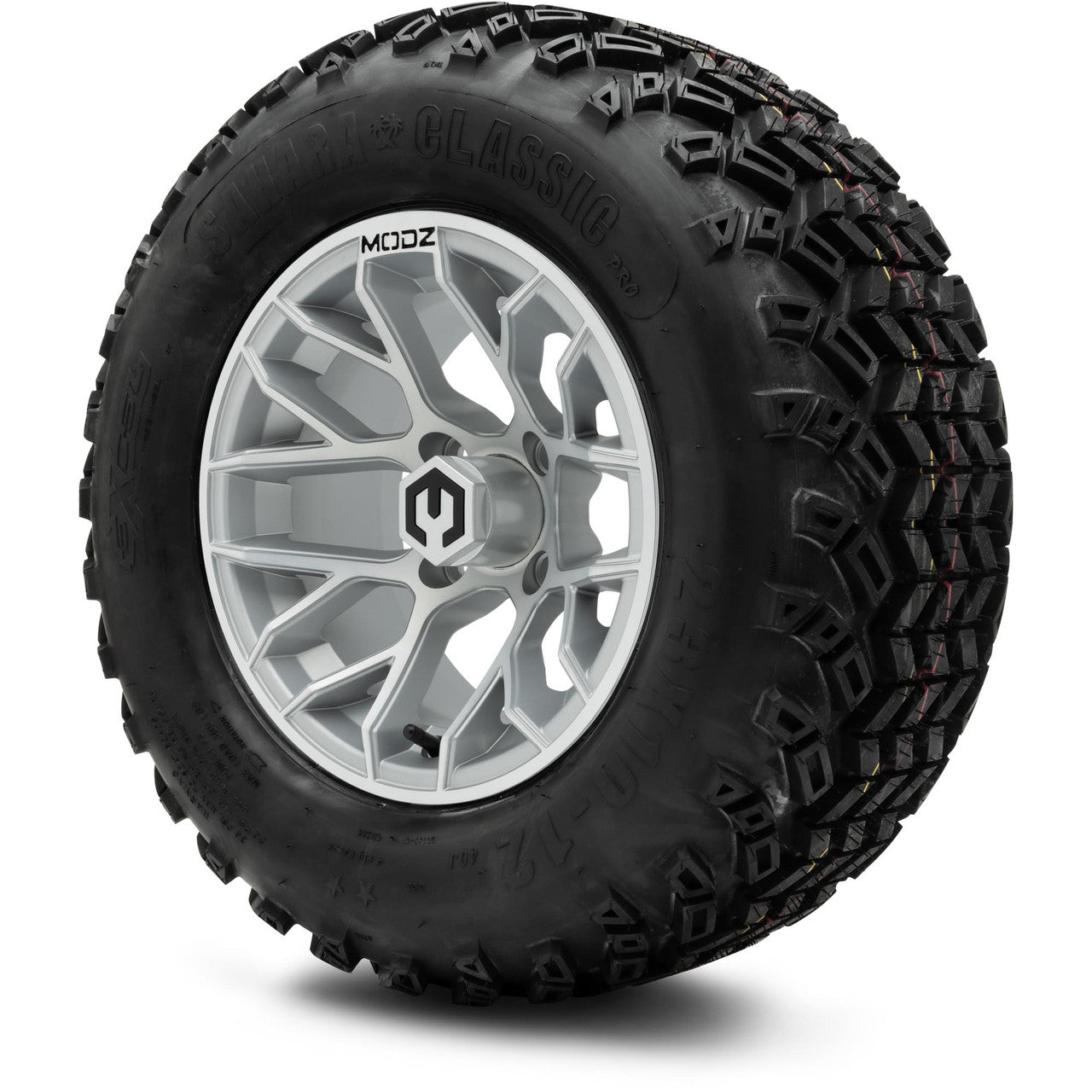 MODZ® 12" Matrix Silver - Lifted Tires and Wheels Combo