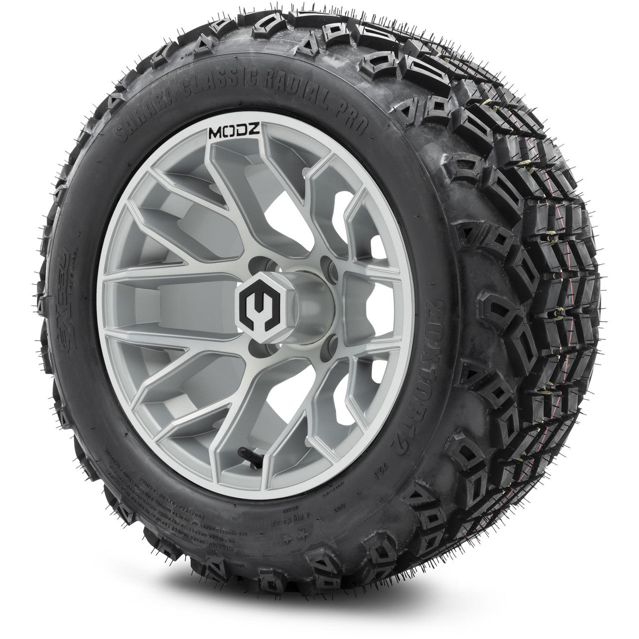 MODZ® 12" Matrix Silver - Lifted Tires and Wheels Combo
