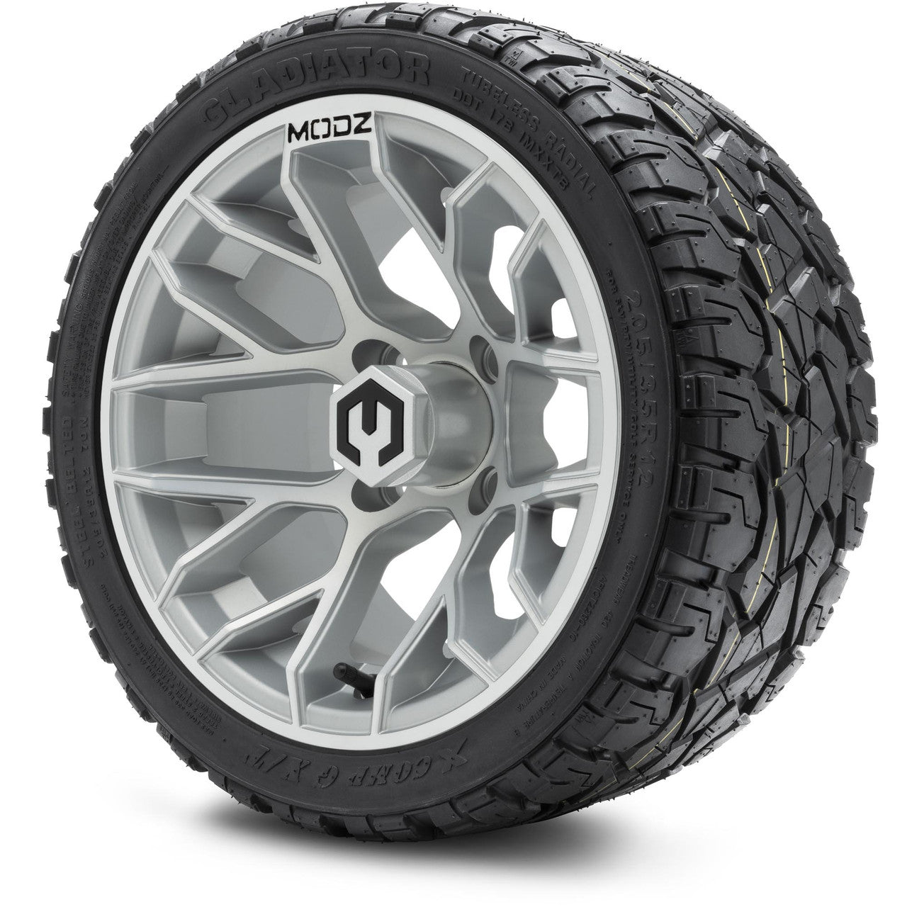 MODZ® 12" Matrix Silver - LowPro Tires and Wheels Combo
