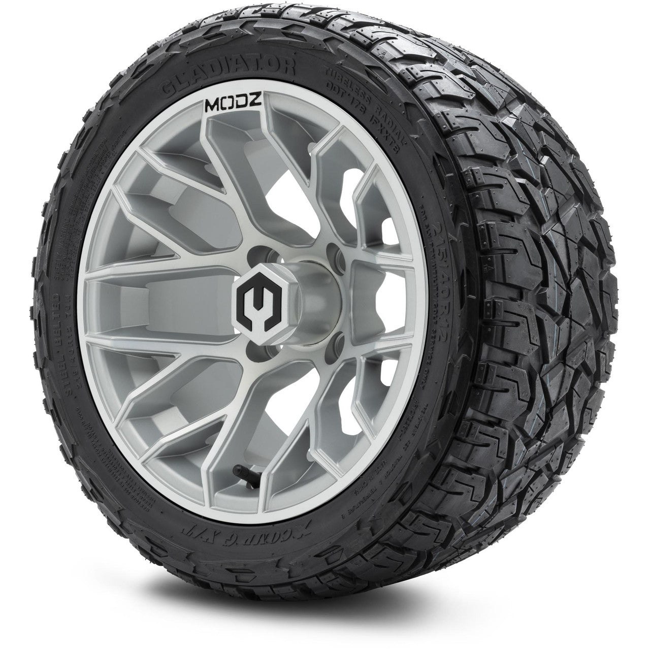 MODZ® 12" Matrix Silver - LowPro Tires and Wheels Combo