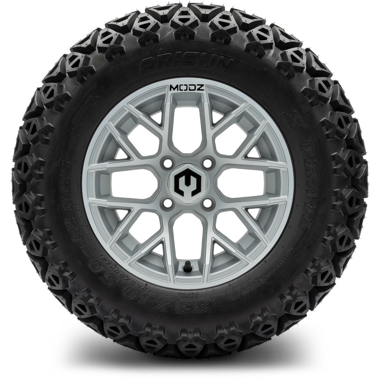 MODZ® 12" Matrix Silver - Lifted Tires and Wheels Combo