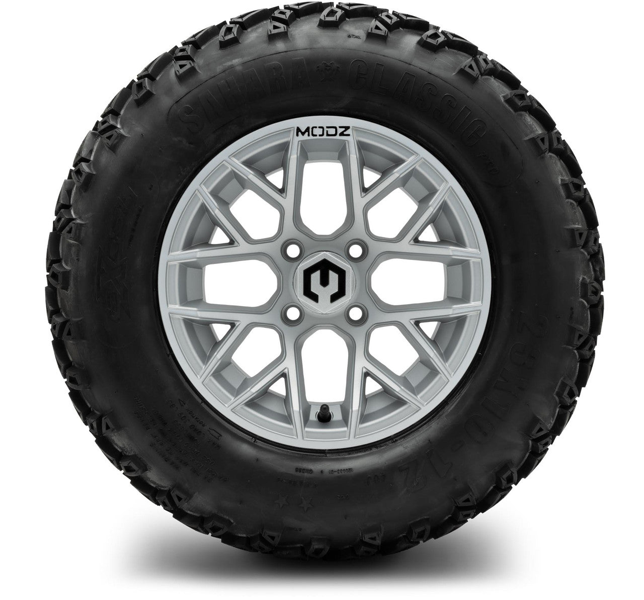 MODZ® 12" Matrix Silver - Lifted Tires and Wheels Combo
