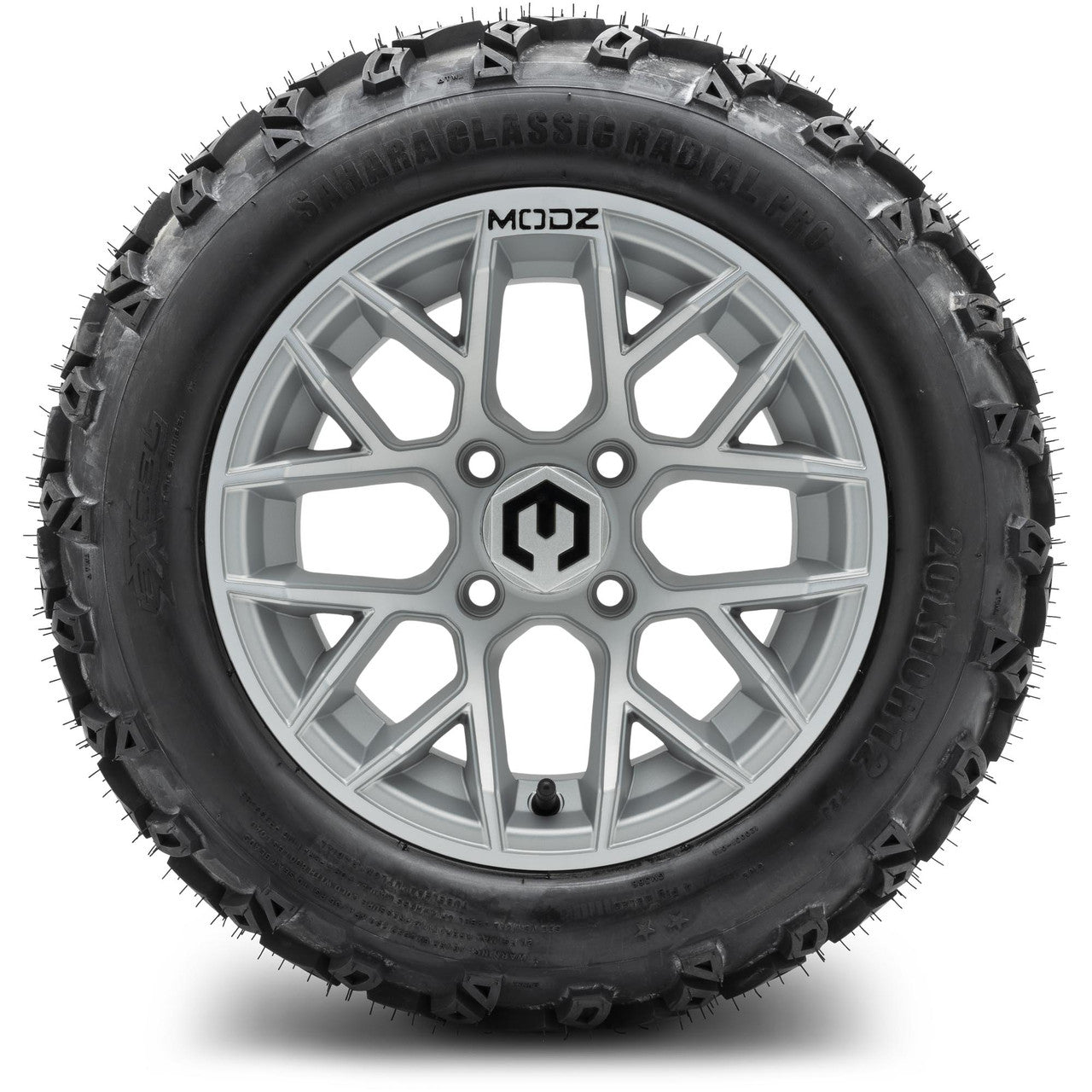 MODZ® 12" Matrix Silver - Lifted Tires and Wheels Combo