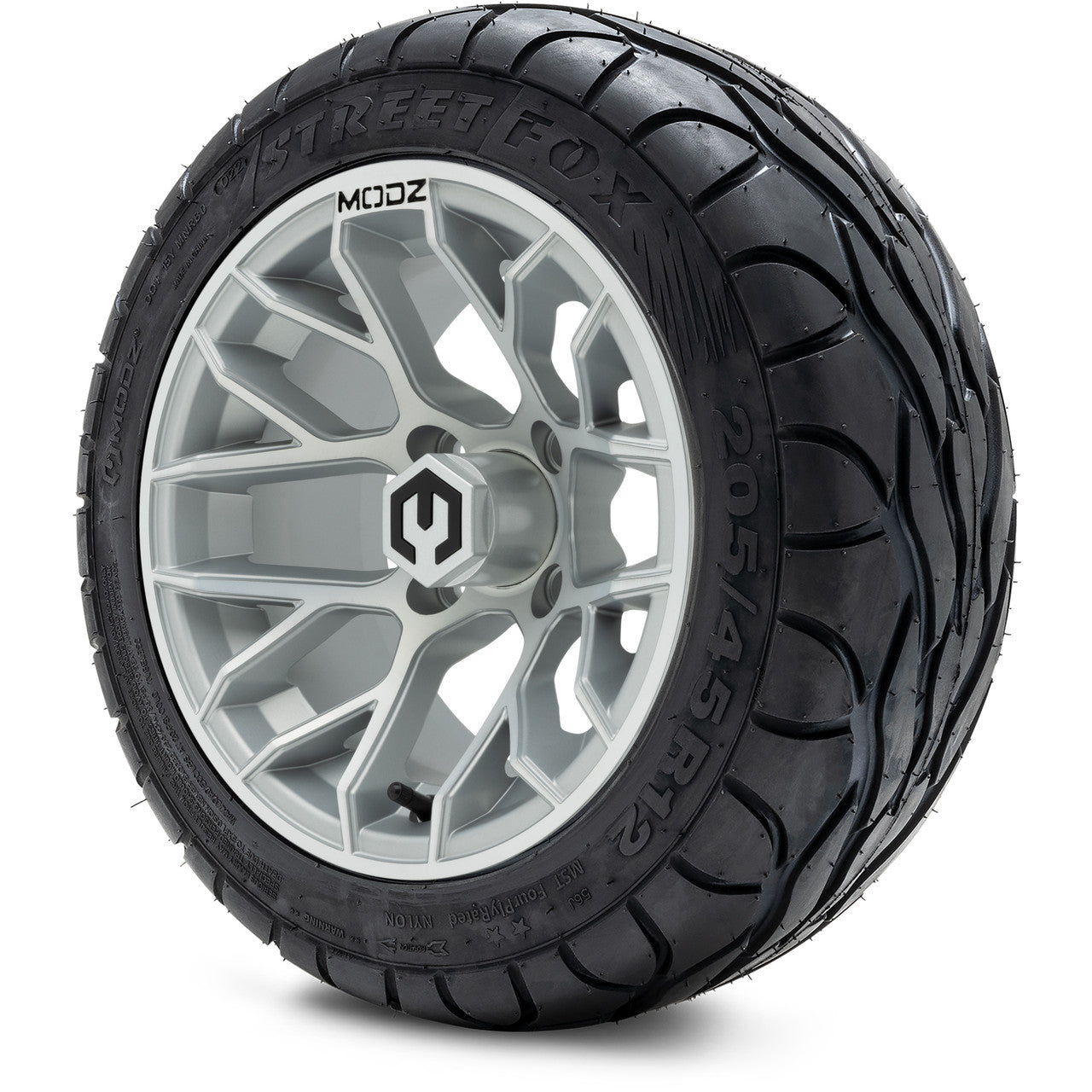 MODZ® 12" Matrix Silver - LowPro Tires and Wheels Combo