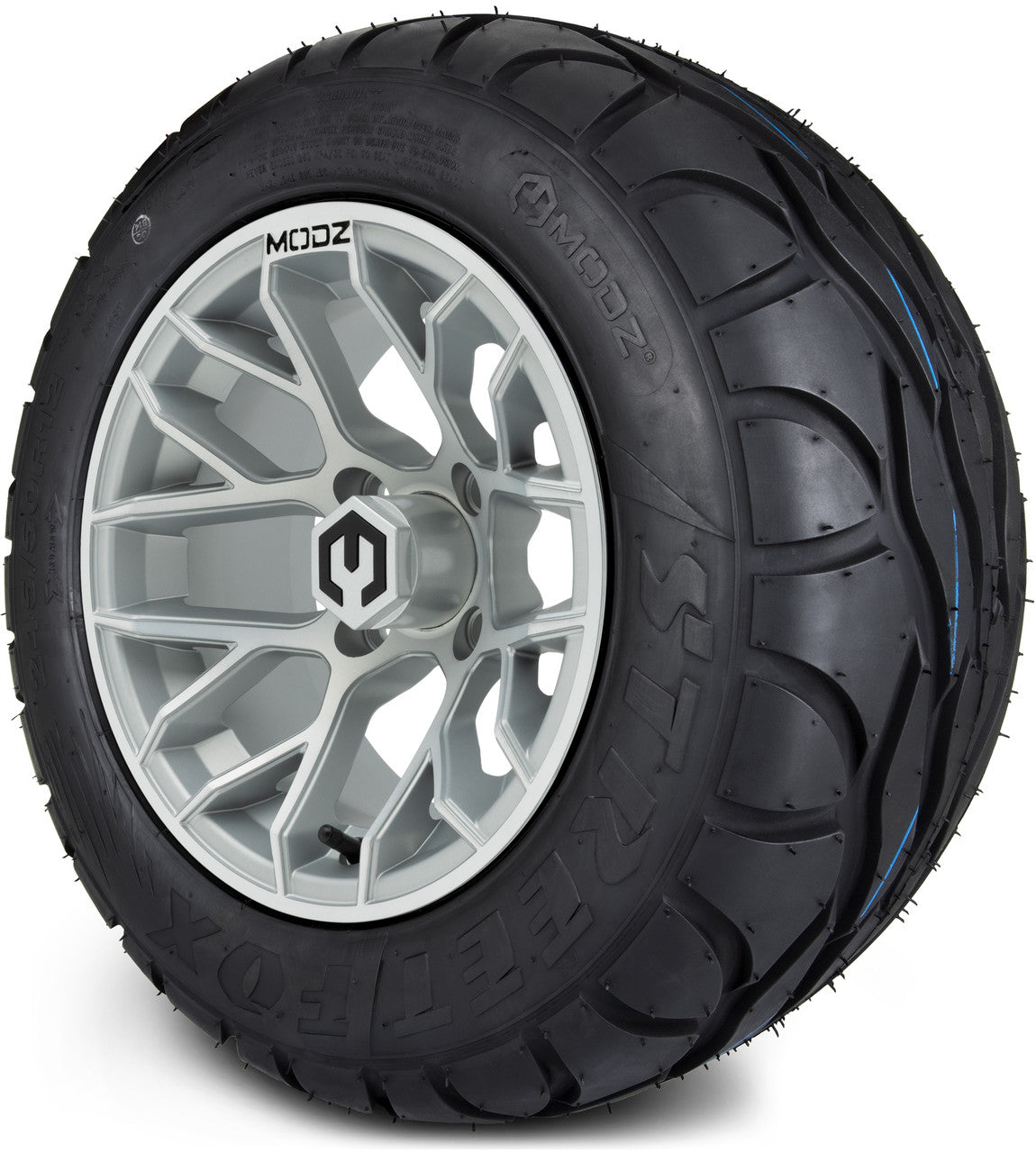 MODZ® 12" Matrix Silver - LowPro Tires and Wheels Combo
